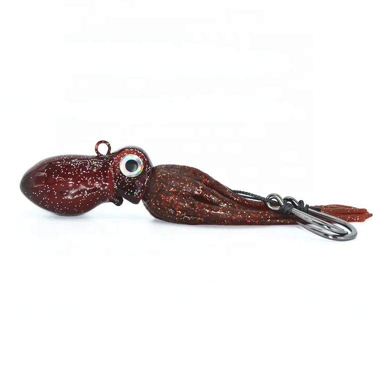 

TAKEDO LG01 20cm 450g Octopus Lead Jig Head UV TPR With Hook Soft Fishing lures
