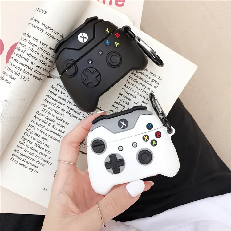 

Gamepad Design Style for Air Pods 2 3 Protective Covers for AirPods Airpod Pro fundas Soft Silicone earphone Case Cover cases, Black and white