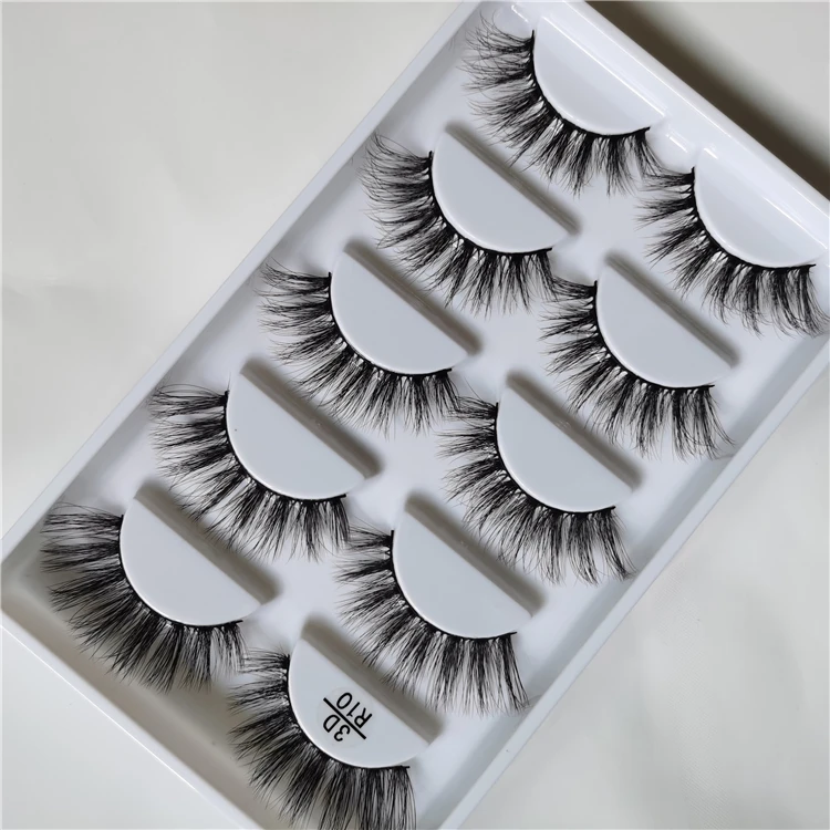 

top quality 5 pair eyelashes 3d faux mink eyelashes wholesale 3d lashes