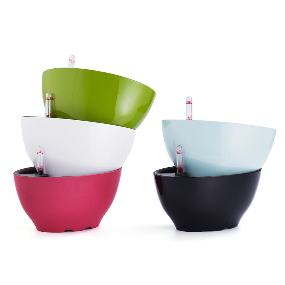 

Durable desk bowl shape plastic planter flower pot, Optional