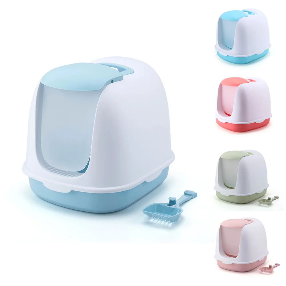 

Fully Enclosed Large Size Large Opening Cat Litter Box Simple Assembly Cat Litter Box Pet Cat Litter Box