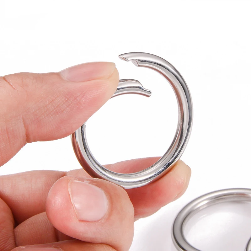 Customized Logo Wholesale Stainless Steel Round Spring O Rings Clasp Connector for Handbag Purse