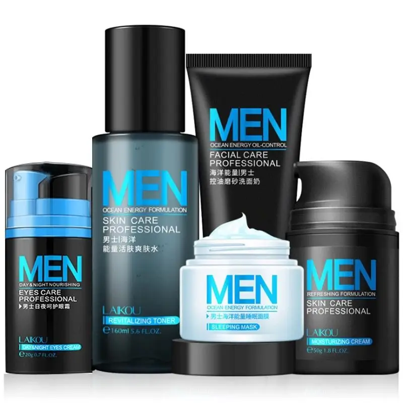 

Men skin care set Face Cream eye cream Serum Skin Care Whitening Acne Treatment Moisturizing Face Care Repair Oil Control 5pcs