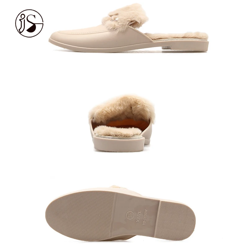 

Wholesale 2021 fashion furry slippers custom slides casual comfort women slippers, Picture