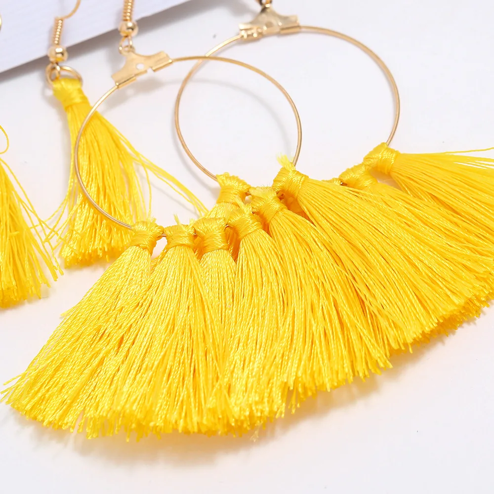 

Designer jewelry famous brands classic pearl tassel earrings with large circle earings designer earrings, Yellow color