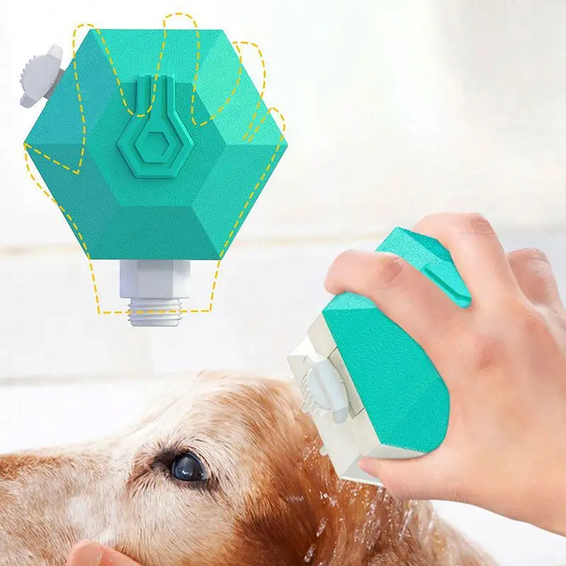 

Silicone pet bath shower sprayer brush pet cats dogs massage shower grooming tool, Customized color