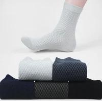 

Men Bamboo Fiber Socks Brand New Casual Business Anti-Bacterial Deodorant Breathable Man Long Sock 5pairs / lot