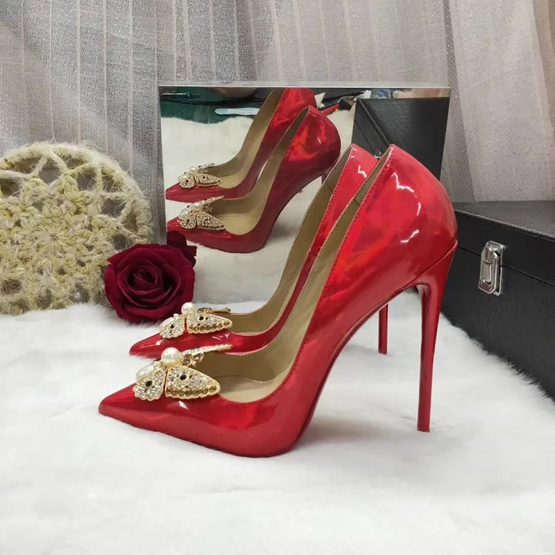 

Red bottom high heels 2020 designer brand sexy stiletto heels 12cm women basic pumps