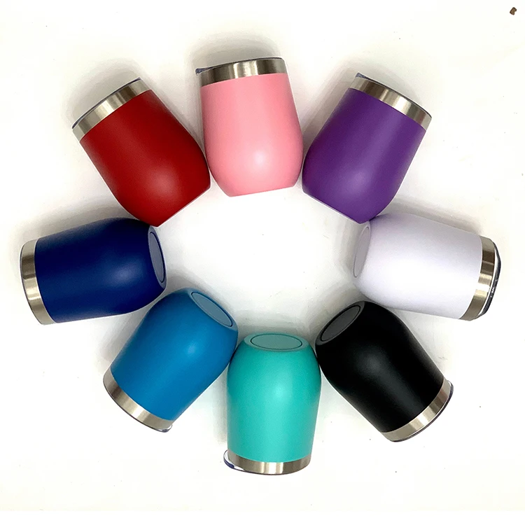 

Insulated Stainless Steel 12oz Tumbler Cup With Lid Straw For Coffee or Wine