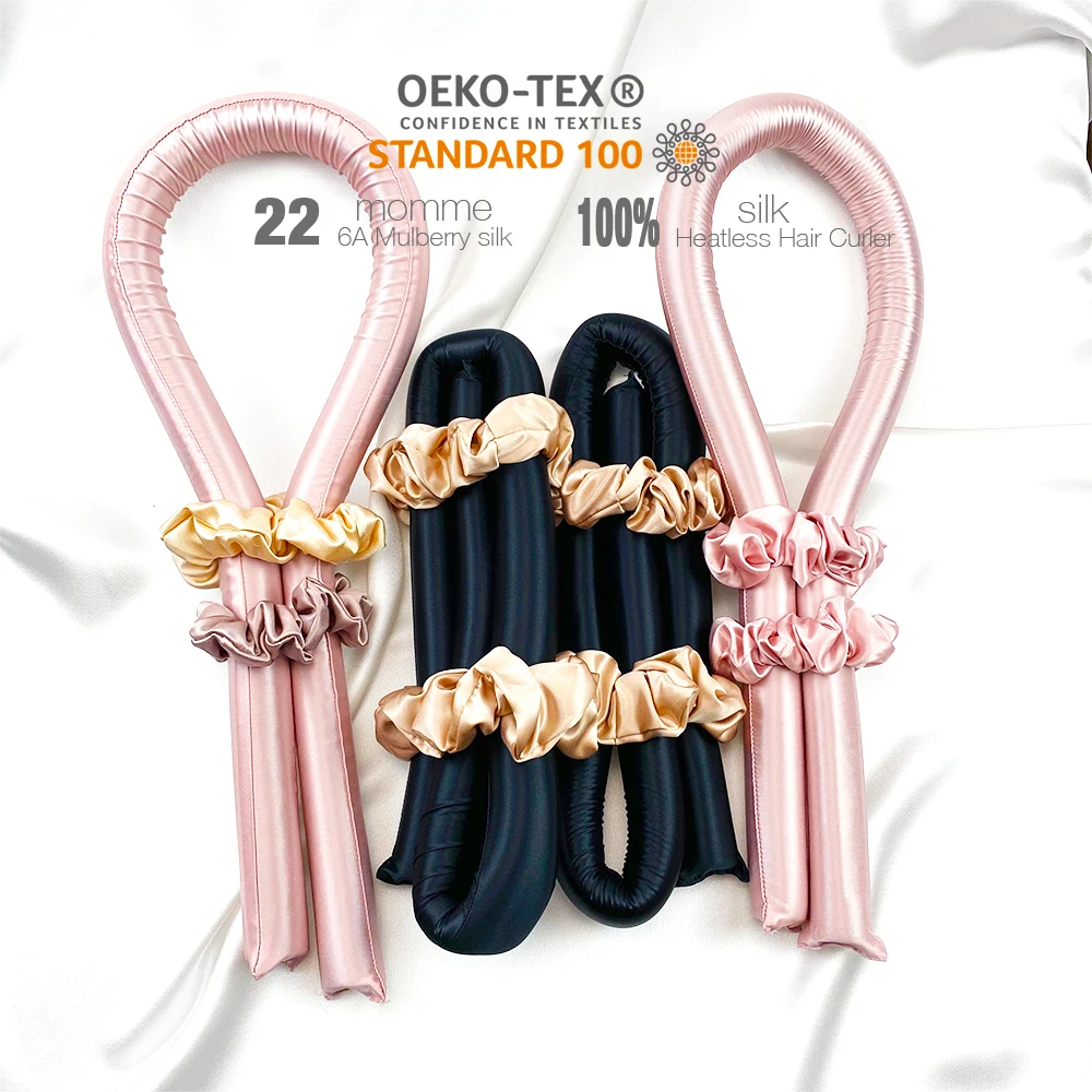 

Silk Hair Curling Ribbon For No Heat Curling Hair With Satin Mulberry Silk Provide Custom Box, 36