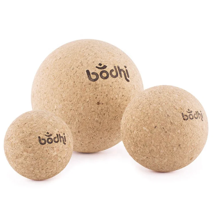 

New Arrivals Custom Logo Eco Friendly Myofascial Release Natural Cork Yoga Massage Ball, Natural cork color