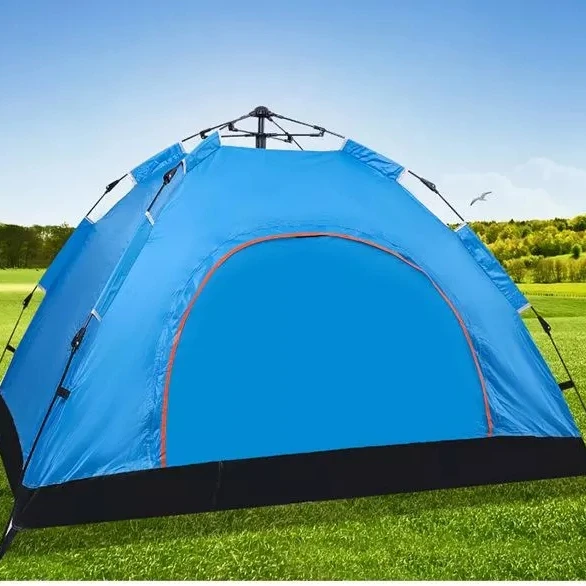 

Automatic Outdoor Sport Family 2-4 Person House Fast Popup Instant Camp Tent, Dark green+blue+orange