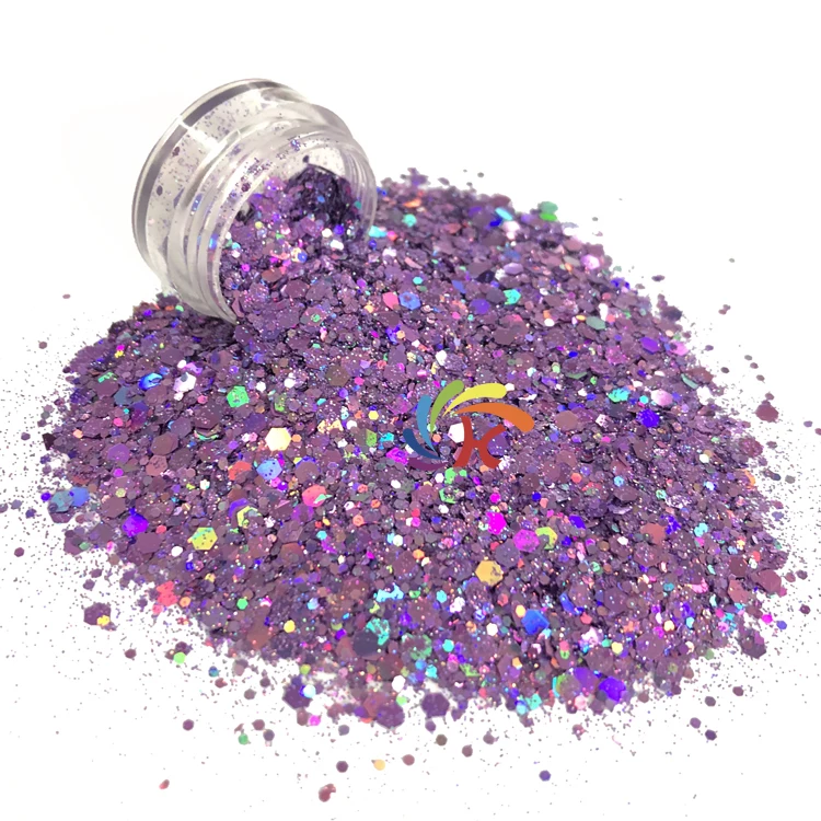 Bulk Wholesale Ecofriendly Resistant Solvent Holographic Black Chunky