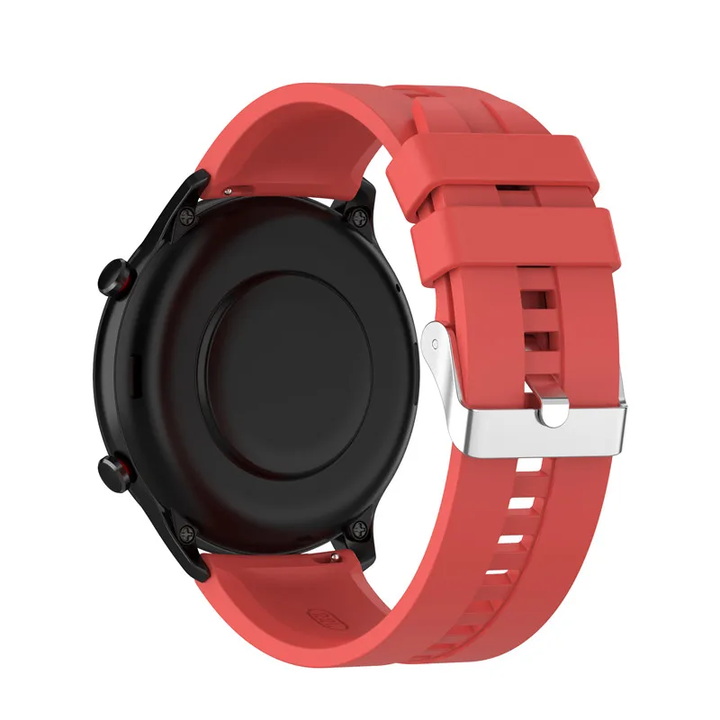 

With silver buckle  smart watch band spring bar rubber silicone strap for Amazfit GTR 2e / GTR2