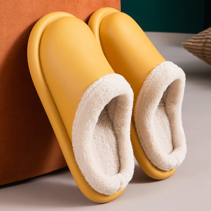 

Winter lightweight and thick EVA warm cotton slippers Men's and women's removable and washable waterproof slippers