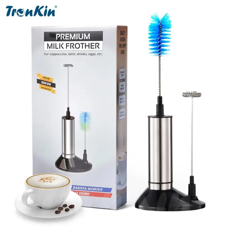 

Handheld Coffee Milk Frother Machine Frother Milk Frothed Espumador De Leche Stainless Steel Electric Milk Frother With Stand