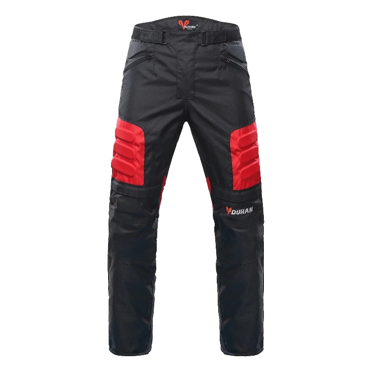 

DUHAN Leisure Windproof Motorcycle Pants Motocross Trousers Motorcycle Racing Riding Pants With Knee Protective Guards, Red;black;blue