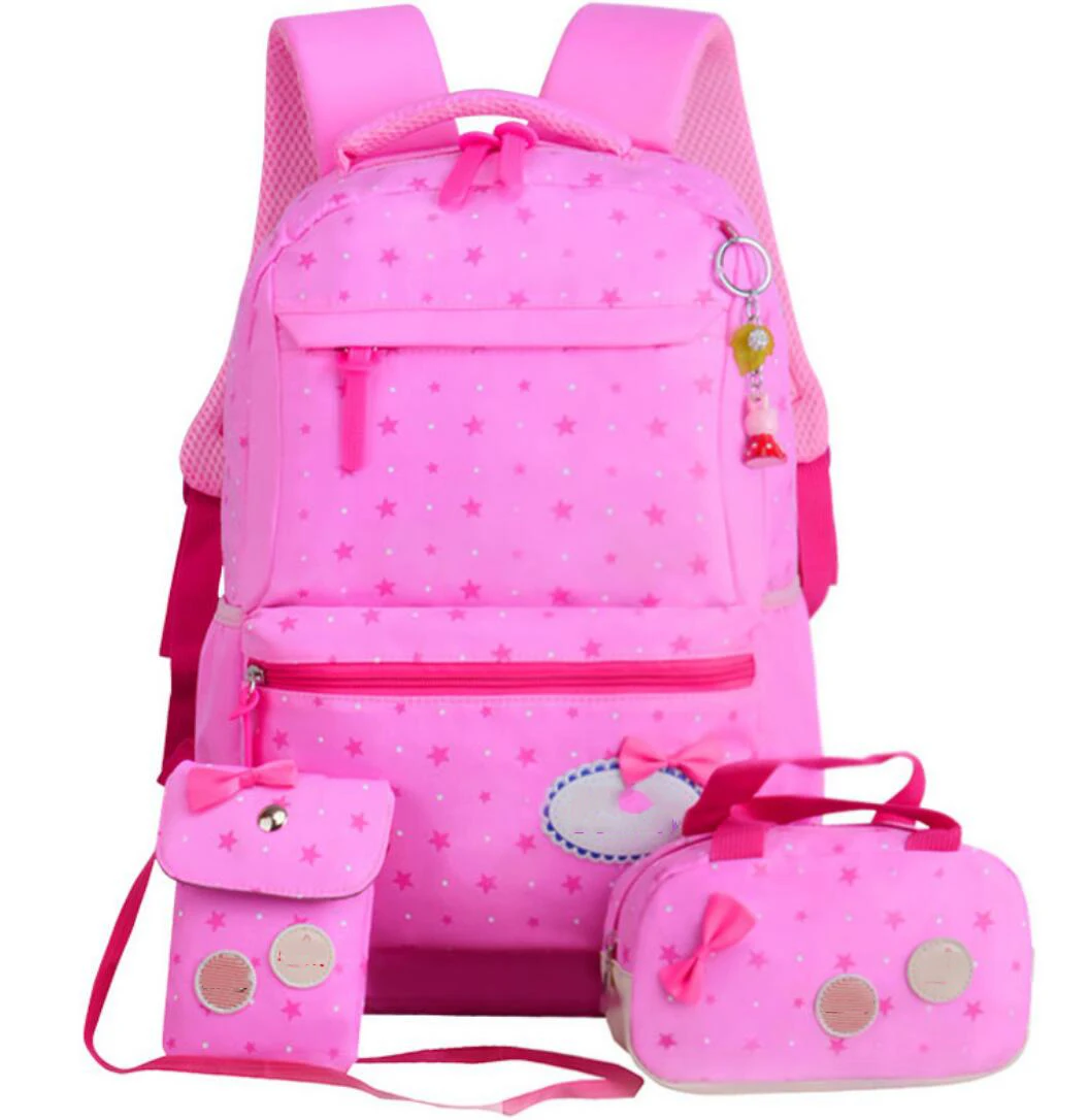 

2021 New arrival factory supply 3pcs set student lovely backpack kids school bags for grade 1 to 6 students