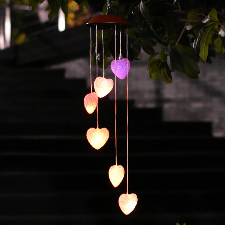 
2019 Hot Sales LED Color Changing Solar Wind Chime Outdoor 