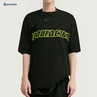 

EXP New Summer Short Sleeve Crewneck Cotton Tee Hip Hop Oversize Letter Printed Men T-Shirt