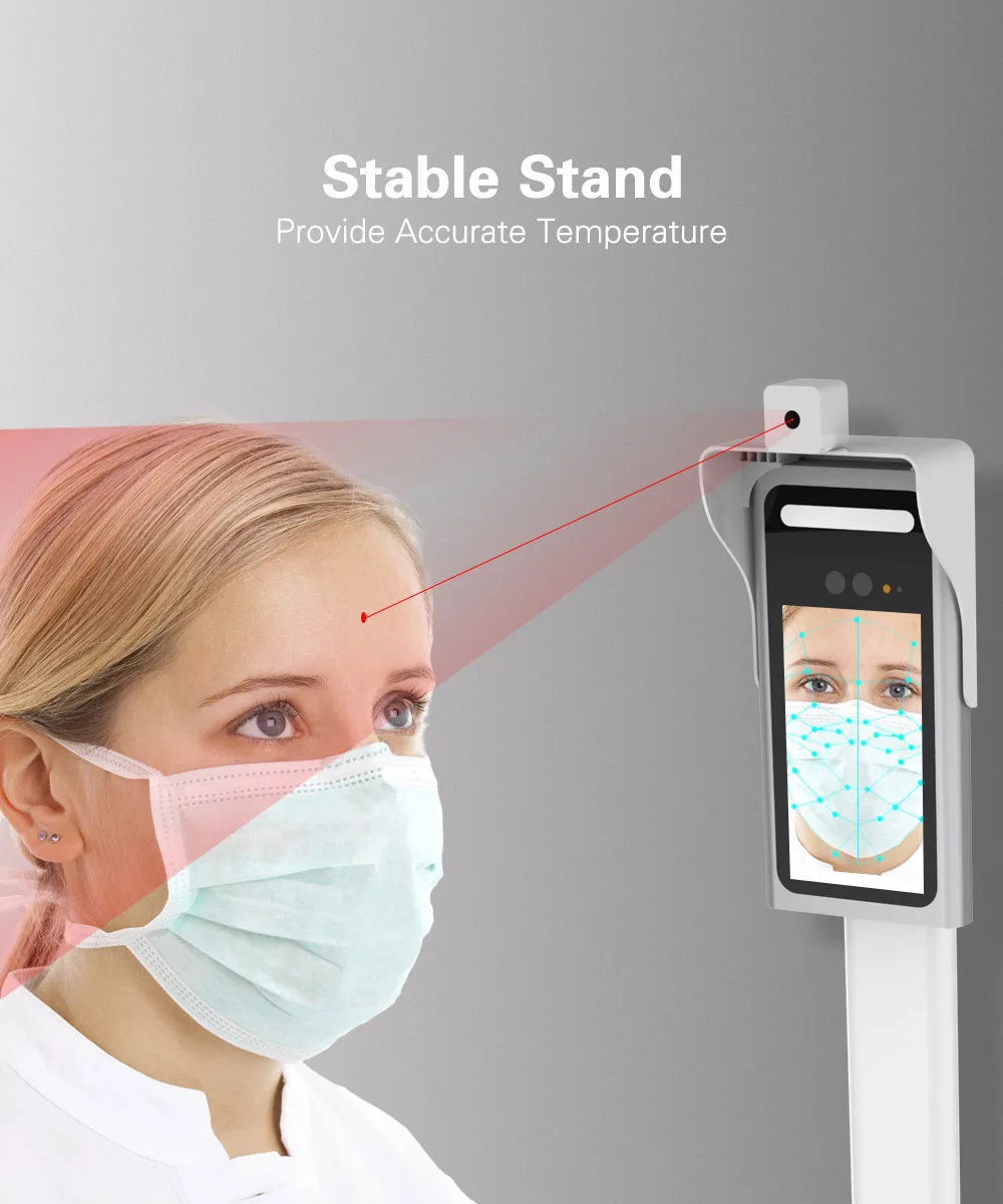 Peacemounts New Height Adjusted Desktop Floor Standing Bracket Stand for Face Recognition Thermal Scanner