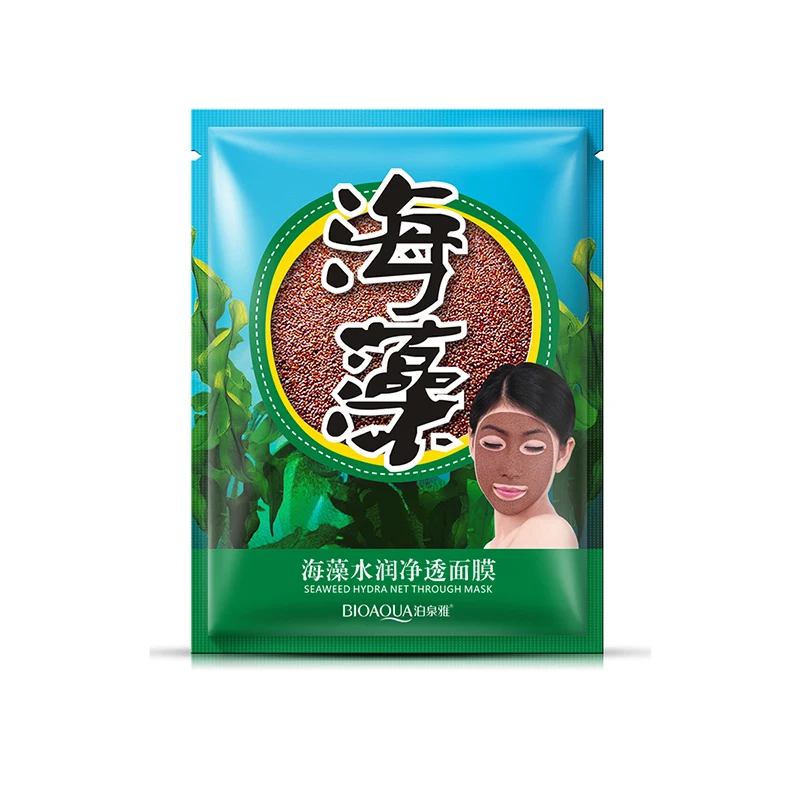 

2021 OEM / ODM natural facial mask sheet moisturizing nourish disposable seaweed face mask 15g