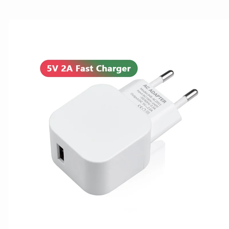 

Free Shipping 1 Sample OK Promotional 5V 2A EU Fast Charging Universal USB Wall Charger Smart Mobile Phone Charger