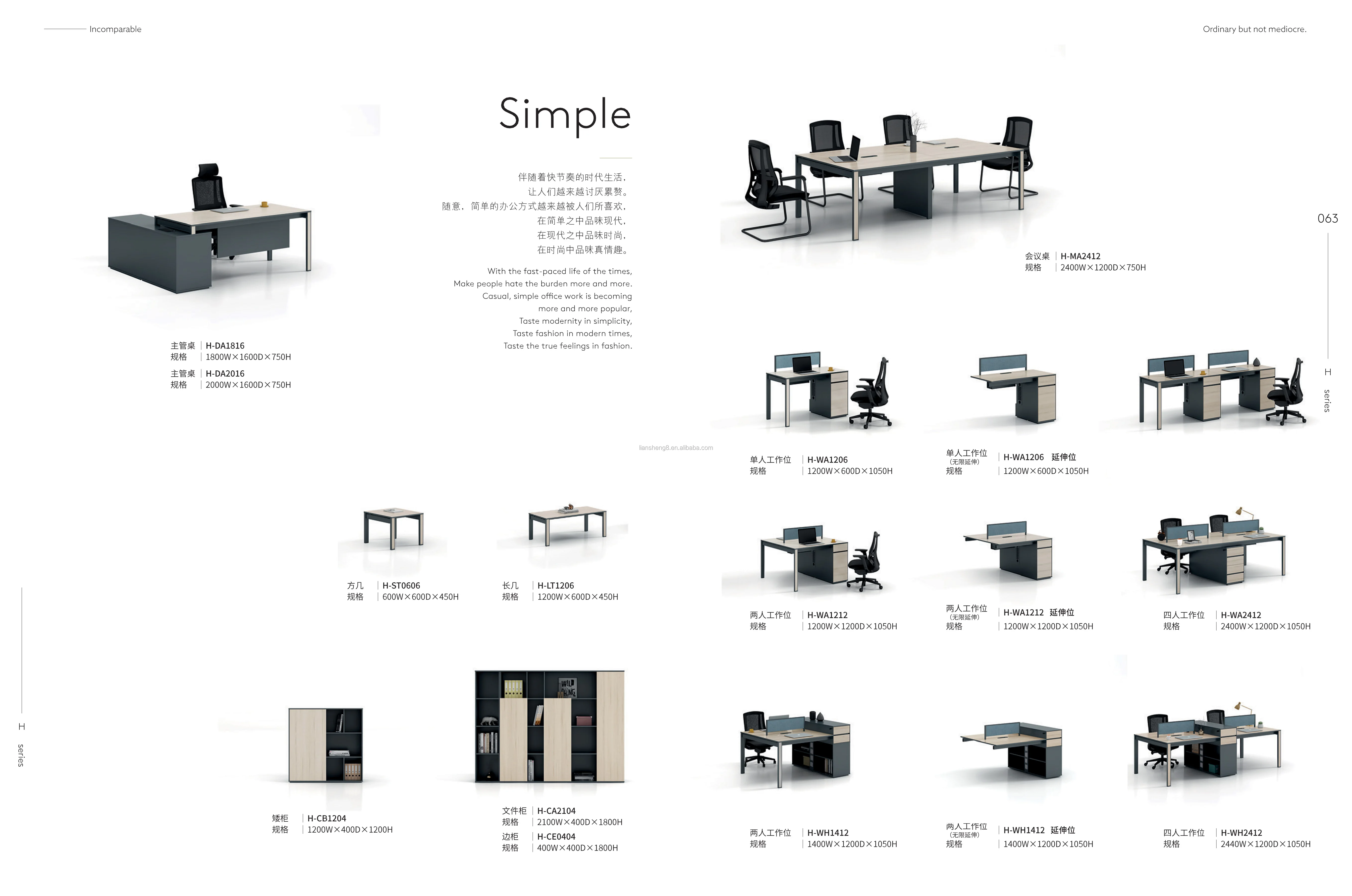 Modern Style Office Furniture Desk Specifications,Modern Office