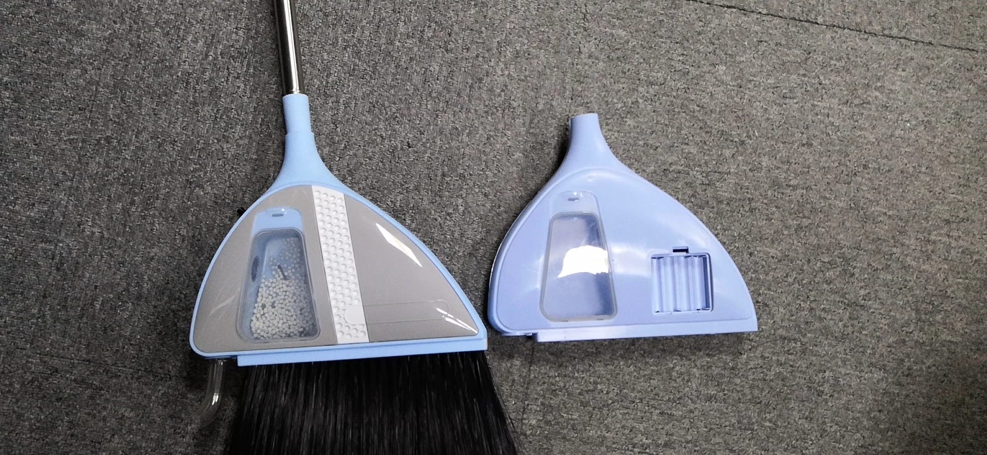 2in1broom With A Vacuum Hybrid Eliminates Dustpans Broom With Builtin Vacuum Battery Power