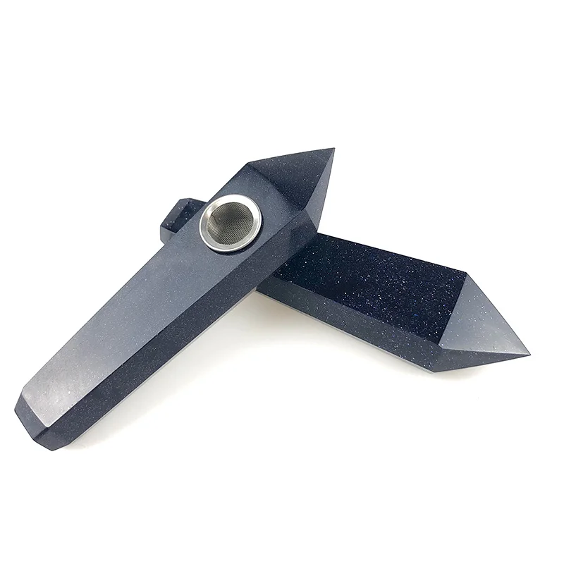 

cheap wholesale Natural Blue Sand tobacco stone pipe crystal smoking pipe for sale