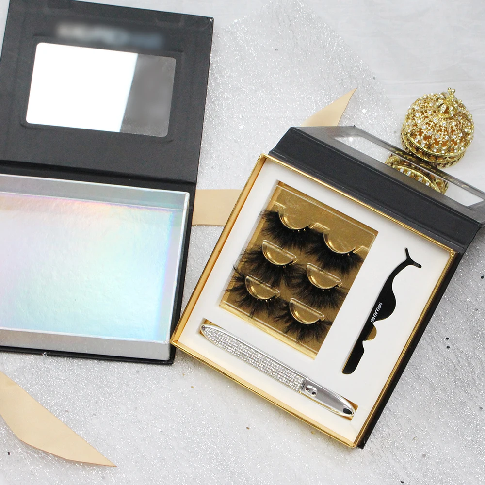 

Eyelashes Hot Sale 3D Mink Eyelashes False 100% Real Mink Eyelashes Handicraft, Black
