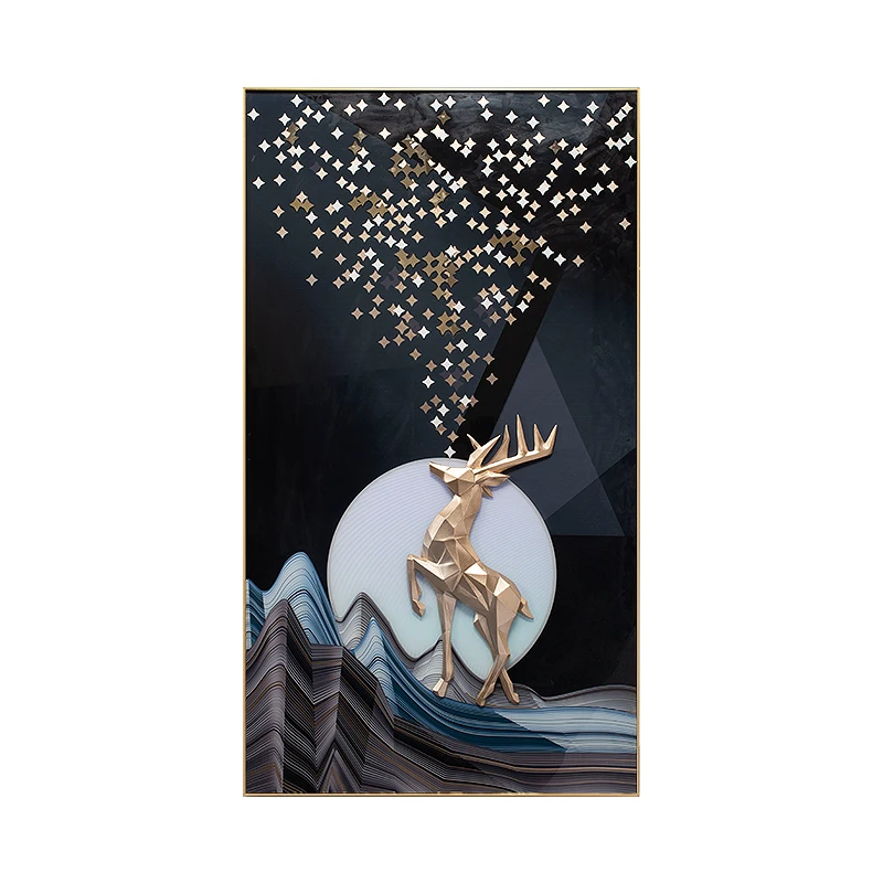 

Metal Wall Decor Black Deer Wall Hanging Decoration Outside Metal Art Living Room Decoration