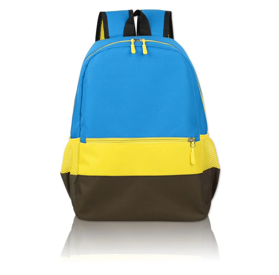 

2021 Hot Selling Funny Children Backpack School Bags Custom Logo Splicing Color children's school bag
