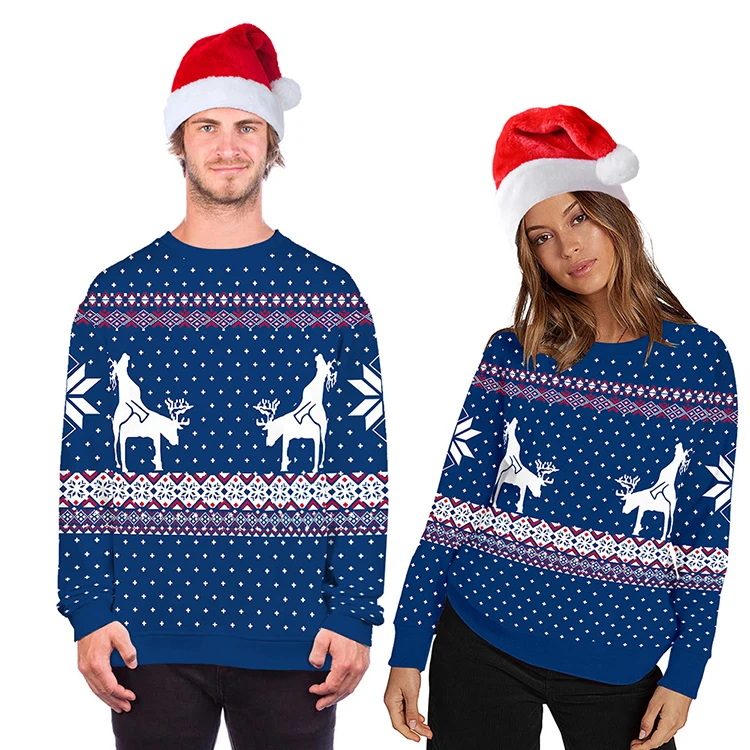 

Adult Unisex Milk Silk Ugly Christmas Themed Boutique Sweater Men Pullover Clothing, Printed