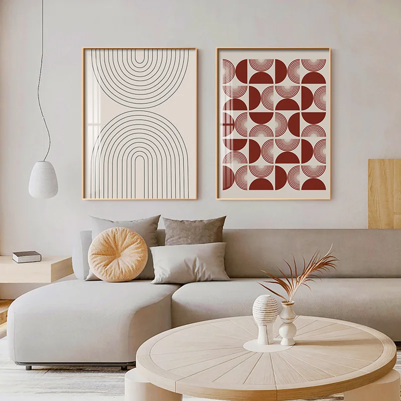

Boho Decor Home Minimalist Wall Decoration Crystal Porcelain Painting Prints Wall Art With Frame