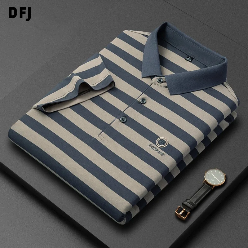 Embroidered Stripe Knitted Shirt
