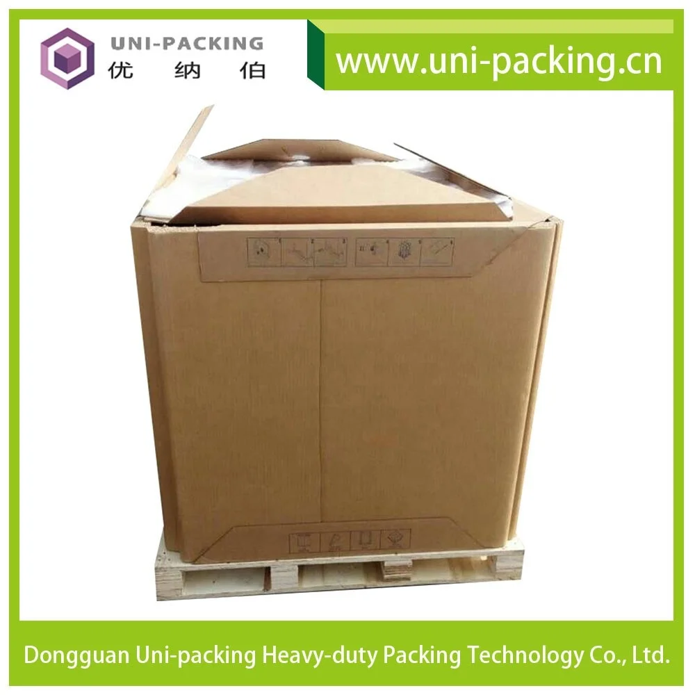 
1000L paper IBC with food grade liner and heating pad for VCO coconut oil packaging 