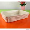 9.8 inch China factory oven safe customized rectangular white porcelain casserole baking dish for roasting lasagna bread