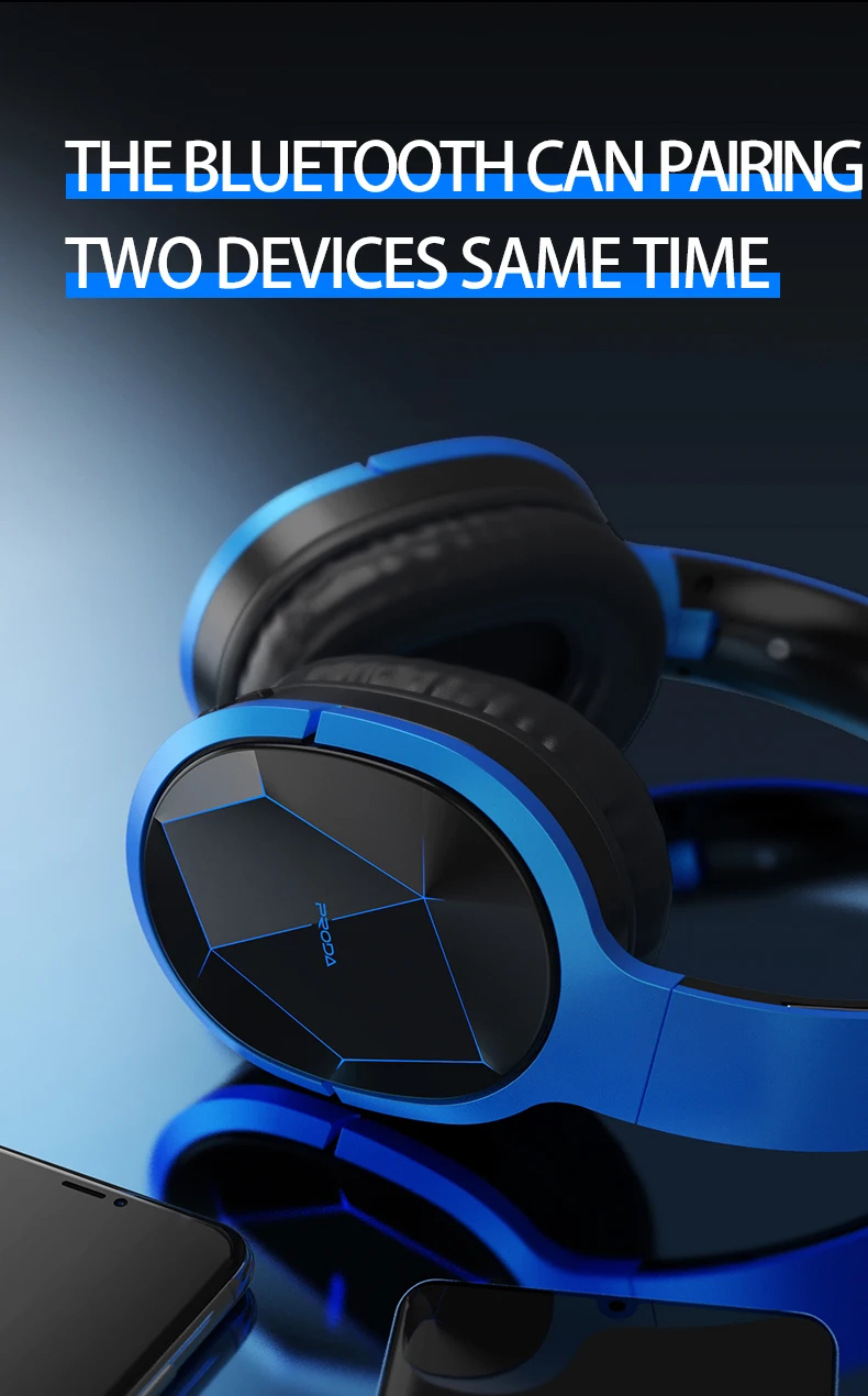 PRODA High Quality Wireless blue tooths Gaming Headphone ,Foldable Wireless Gaming Headset - ANKUX.COM