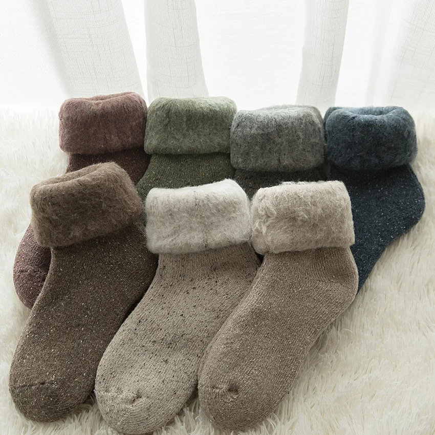 

Factory Direct Sales women's slippers socks warm fuzzy fleece lined indoor anti-skid floor socks, As pic