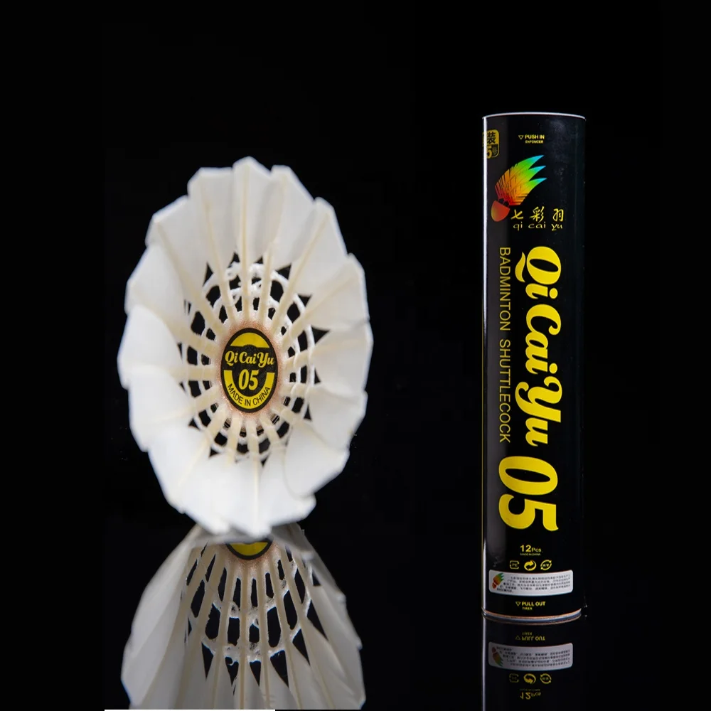 

QiCaiYu Cheap Price Duck Feather Badminton Shuttlecock Most Durable Shuttles Indoor Outdoor, Pure white