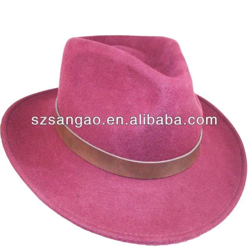 

Making perfect Red wool stetson hat wholesale new style, Dark red