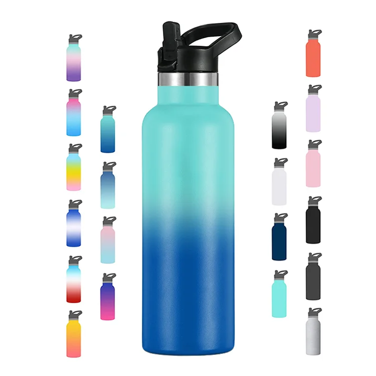 

Everich Double Wall Vacuum Insulated Thermal Stainless Steel Water Bottle, Narrow Mouth with Straw Cap, Customized according to pantone color codes