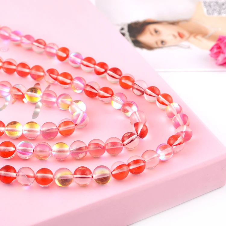 

Wholesale loose glass hair beads 6mm glitter pony beads for jewelry making