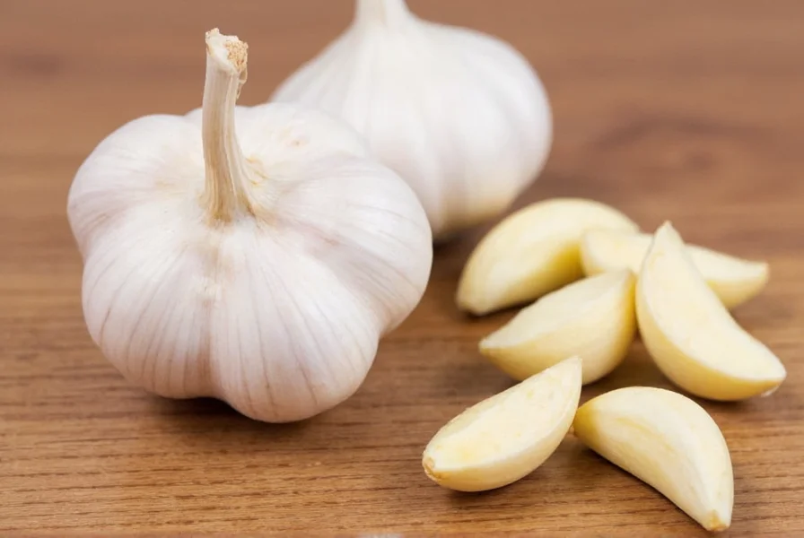 Close-up comparison of minced garlic versus chopped garlic showing particle size differences