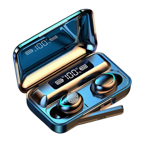 

New design F9-5 tws Wireless Earbuds deep bass with charging case 1500mAh for phone charging wireless earbuds, Customized