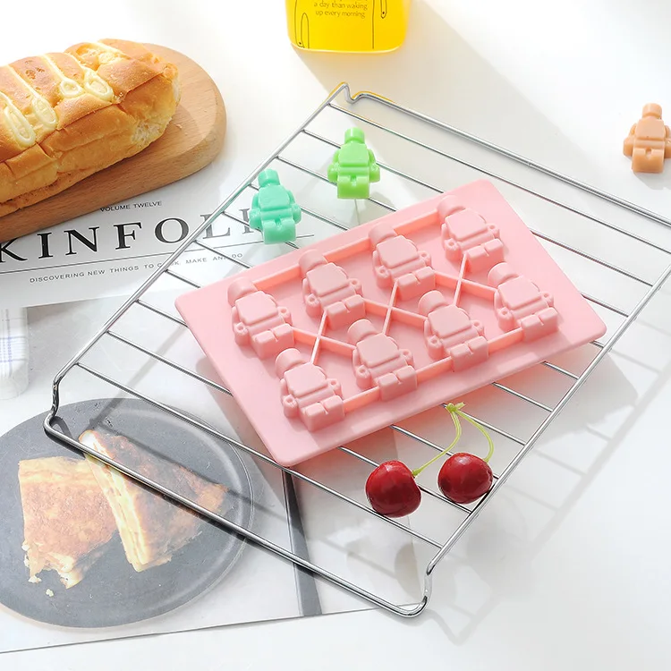 

Robot silicone ice tray mold chocolate robot jelly cake mold