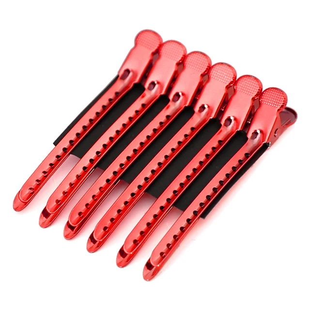 

Hot selling colourful hair clip accessories 12pcs/pack Professional Stainless Alligator barber Hair Clip