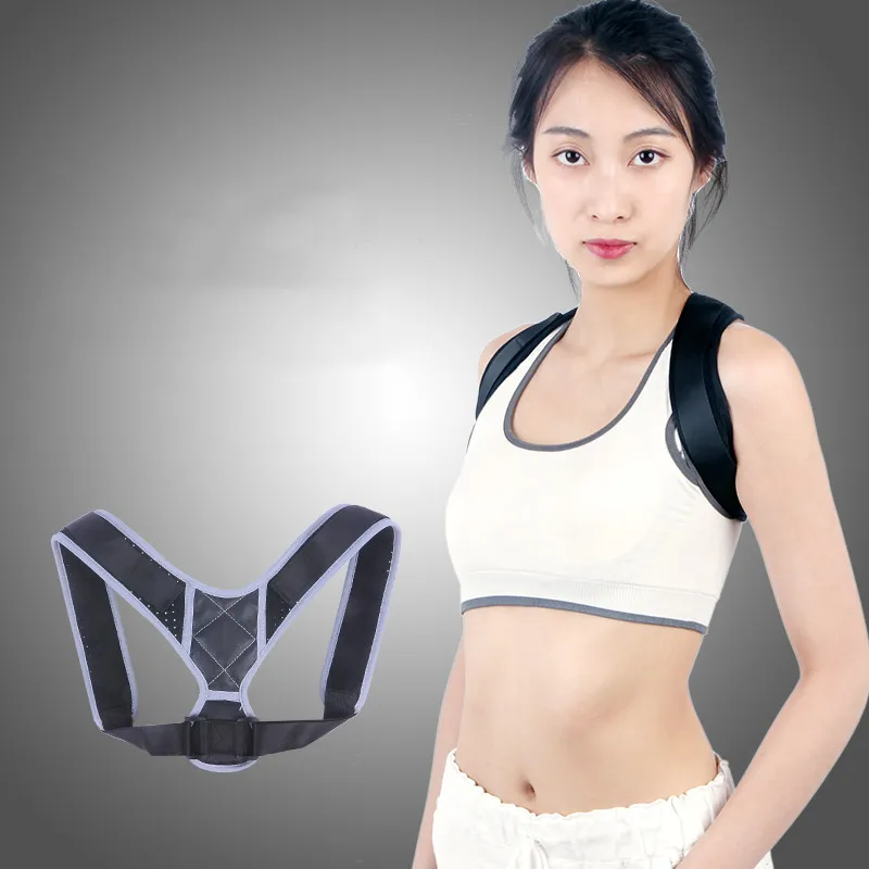 

Factory Direct Sale Man Women Universal Adjustable Back Shoulder Belt Support Body Posture Corrector, Black
