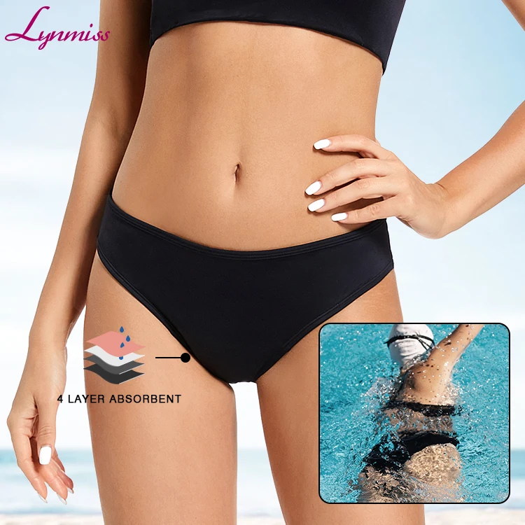 

New Arrival Maximum Absorption Protection Solid Women's Period Swimwear Briefs Leak Proof Menstrual Swimming Menstrual Panties